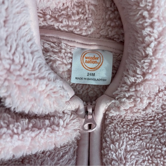 Wonder Nation Teddy Bear Hoodie Fuzzy Fluffy Size 24 Month - Picture 4 of 8